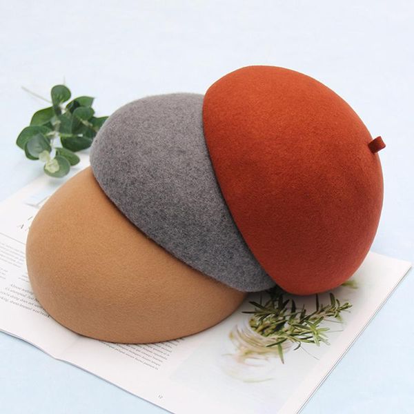 berets winter elegant women pure wool felt beret hats retro undeformed girls fedoras for female half circle girl's round cute cap, Blue;gray
berets winter elegant women pure wool felt beret hats retro undeformed girls fedoras for female half circle girl's round cute cap, Blue;gray