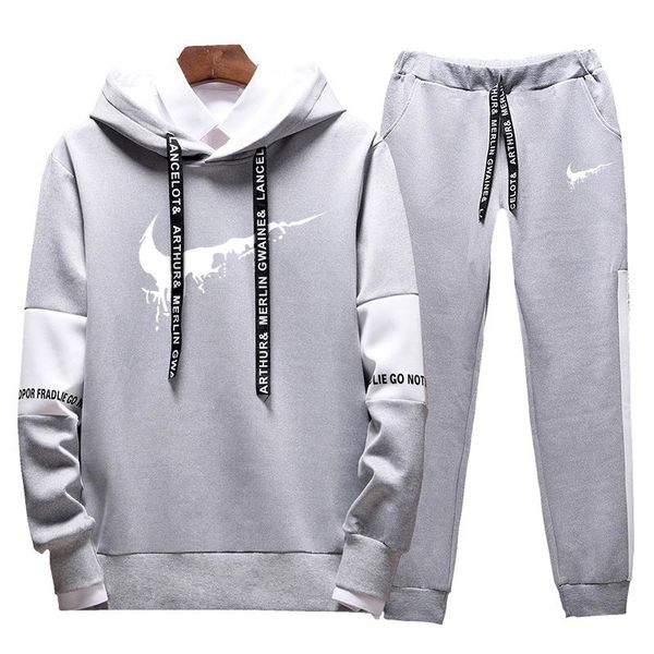 men's track suit 2-piece set new fashion jacket sportswear men's sweatpants hoodies spring and autumn fashion high-quality printed, Black
men's track suit 2-piece set new fashion jacket sportswear men's sweatpants hoodies spring and autumn fashion high-quality printed, Black