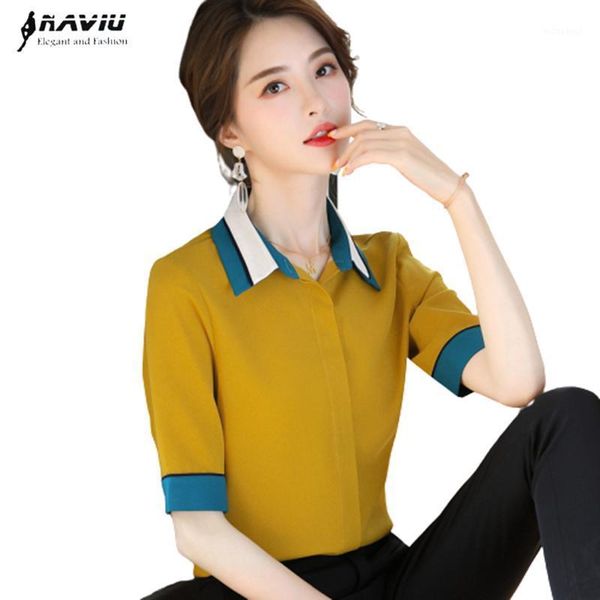 chiffon shirt women half sleeve 2021 summer new turn-down collar patchwork formal blouses office ladies retro work 1, White
chiffon shirt women half sleeve 2021 summer new turn-down collar patchwork formal blouses office ladies retro work 1, White