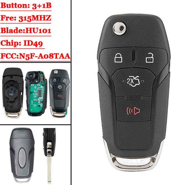 replacement smart remote flip key keyless entry fob for fusion 2013-2016 4buttons 315mhz fcc id: n5f-a08taa
replacement smart remote flip key keyless entry fob for fusion 2013-2016 4buttons 315mhz fcc id: n5f-a08taa