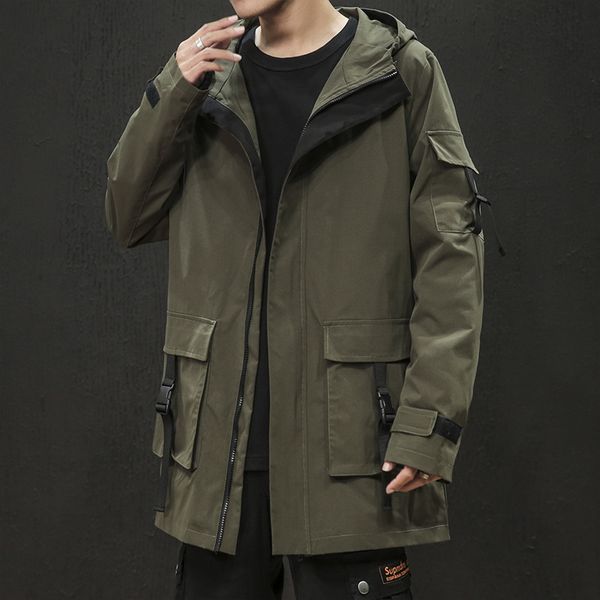 2020 spring and autumn new trend leisure medium length hooded windbreaker jacket men's fattening oversize, Tan;black
2020 spring and autumn new trend leisure medium length hooded windbreaker jacket men's fattening oversize, Tan;black