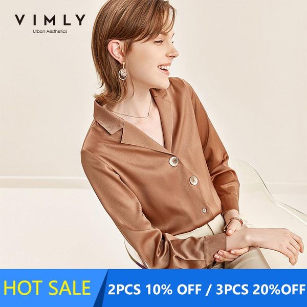 women's blouses & shirts vimly office lady blouse women notched single breasted irregular solid autumn vintage female blusas f1612, White
women's blouses & shirts vimly office lady blouse women notched single breasted irregular solid autumn vintage female blusas f1612, White