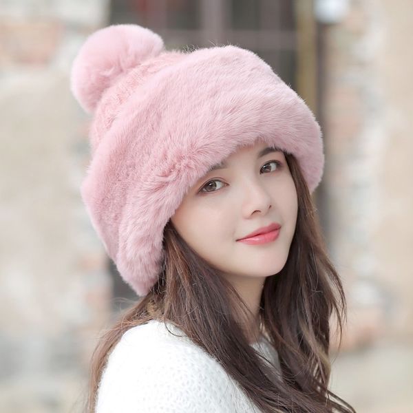 women warm knitted hat female winter plus velvet beanies soft comfortable pompom decoration thicken knit cap casual skullies y201024, Blue;gray
women warm knitted hat female winter plus velvet beanies soft comfortable pompom decoration thicken knit cap casual skullies y201024, Blue;gray