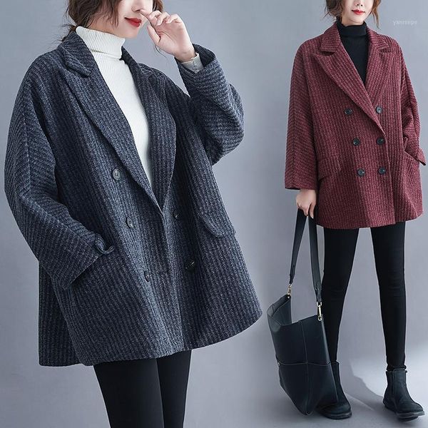 woolen coat for women jackets oversize suit spring long sleeve vintage plus size double breasted striped wool blend outerwear1, Black
woolen coat for women jackets oversize suit spring long sleeve vintage plus size double breasted striped wool blend outerwear1, Black