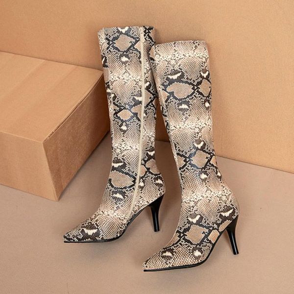 2021 new pu leather fashion serpentine over the knee boots side zipper pointed toe thin high heel women long boots size 34-43, Black
2021 new pu leather fashion serpentine over the knee boots side zipper pointed toe thin high heel women long boots size 34-43, Black