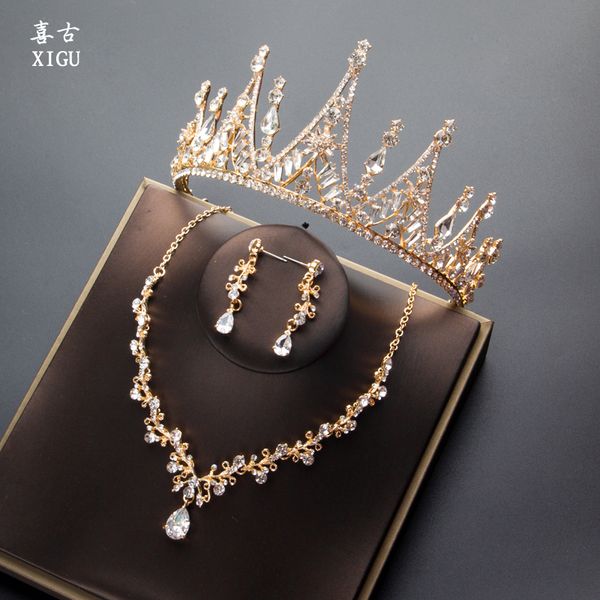 bridal atmosphere headdress 3-piece princess wedding dress 18-year-old crown hair ornament, Silver
bridal atmosphere headdress 3-piece princess wedding dress 18-year-old crown hair ornament, Silver