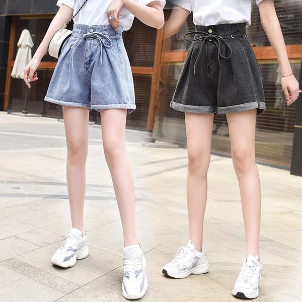 waist jeans shorts female han edition a word wide leg the new summer 2020 show thin joker loose flanging thin pants1, Blue
waist jeans shorts female han edition a word wide leg the new summer 2020 show thin joker loose flanging thin pants1, Blue