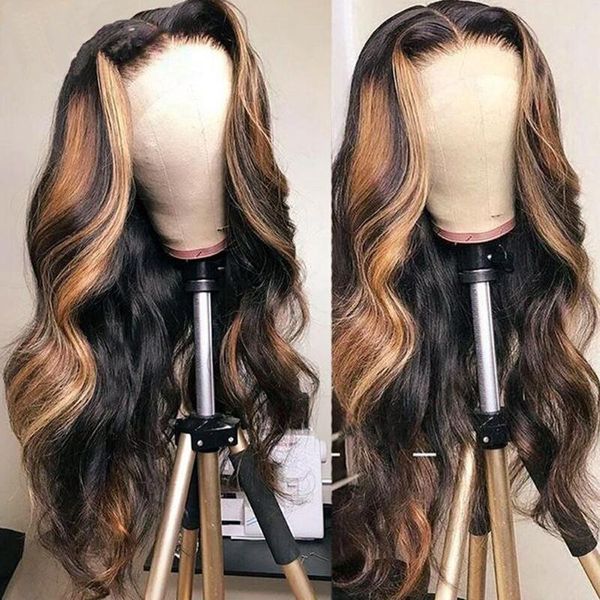 lace wigs blonde ueenly 13x1 t part front human hair brazilian color p4/27 wig body wave frontal pre plucked, Black;brown
lace wigs blonde ueenly 13x1 t part front human hair brazilian color p4/27 wig body wave frontal pre plucked, Black;brown