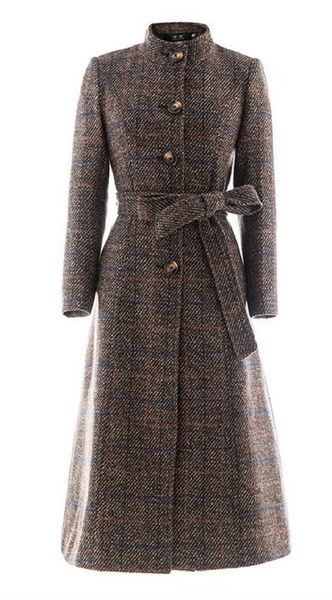 2021 new high-quality woolen coat female new autumn winter temperament windbreaker classic plaid jacket mid-long over the knee s477, Black
2021 new high-quality woolen coat female new autumn winter temperament windbreaker classic plaid jacket mid-long over the knee s477, Black