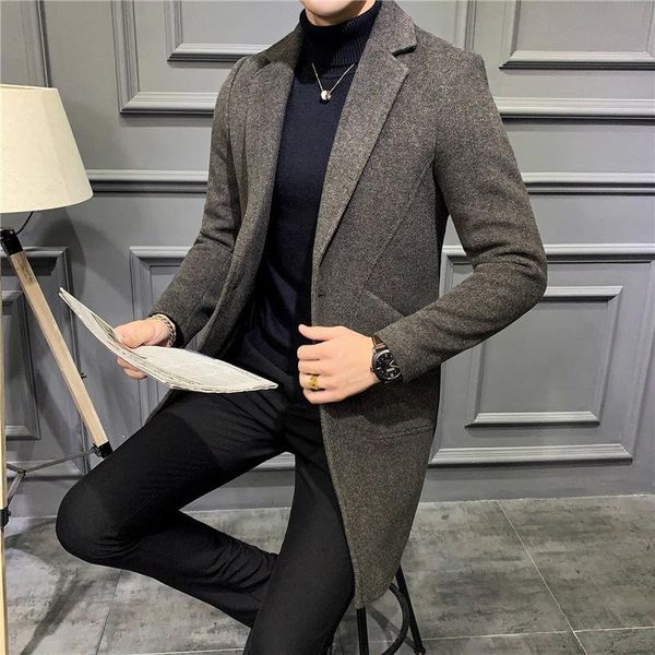 the new winter 2020 young men's cloth coat fashion popular logo long men's wool coat in male cultivate morality, Black
the new winter 2020 young men's cloth coat fashion popular logo long men's wool coat in male cultivate morality, Black