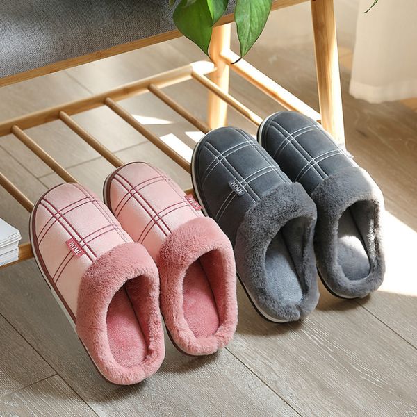 women winter slippers women and men couple short plush warm indoor cotton slipper shoes non-slip home men gingham slippers, Black
women winter slippers women and men couple short plush warm indoor cotton slipper shoes non-slip home men gingham slippers, Black