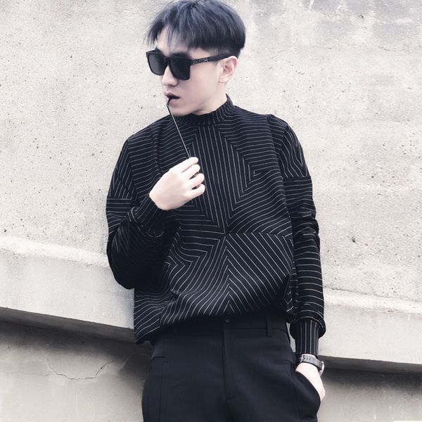 new small high-collar sweatshirt with striped hood leggings long-sleeved version winter men's shirt within 27hr, Black
new small high-collar sweatshirt with striped hood leggings long-sleeved version winter men's shirt within 27hr, Black