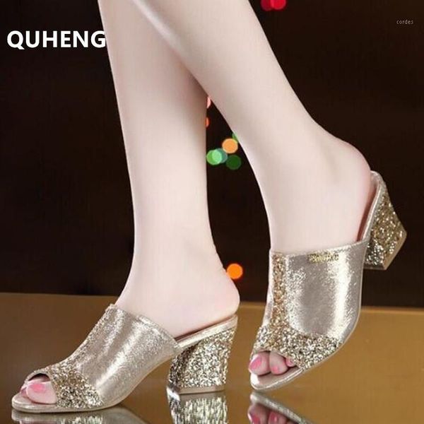 slippers quheng 2021 women open toe fish mouth slipper ladies fashion golden rhinestones mid heel sandals woman wedge shoes a0761, Black
slippers quheng 2021 women open toe fish mouth slipper ladies fashion golden rhinestones mid heel sandals woman wedge shoes a0761, Black