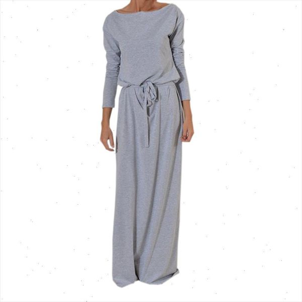 women autumn long maxi dress slash neck sashes winter dresses casual long sleeve solid dress casual plus size gv028 designer, Black;gray
women autumn long maxi dress slash neck sashes winter dresses casual long sleeve solid dress casual plus size gv028 designer, Black;gray