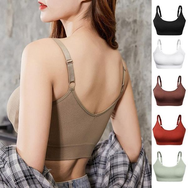 gym clothing push up yoga bra women padded wireless sports breathable underwear shockproof workout solid color slim1, White;black
gym clothing push up yoga bra women padded wireless sports breathable underwear shockproof workout solid color slim1, White;black