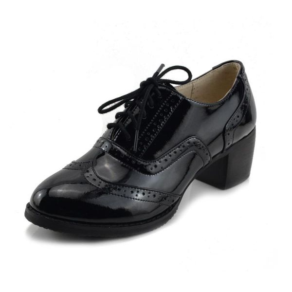 patent leather oxford shoes for women british style bullock women's shoes thick heel deep mouth leather shoe female scarpe donna, Black
patent leather oxford shoes for women british style bullock women's shoes thick heel deep mouth leather shoe female scarpe donna, Black