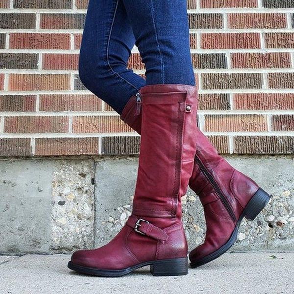 boots women knee high gladiator chunky low heels autumn warm shoes booties vintage pu leather zip side shoe botas mujer h1191, Black
boots women knee high gladiator chunky low heels autumn warm shoes booties vintage pu leather zip side shoe botas mujer h1191, Black