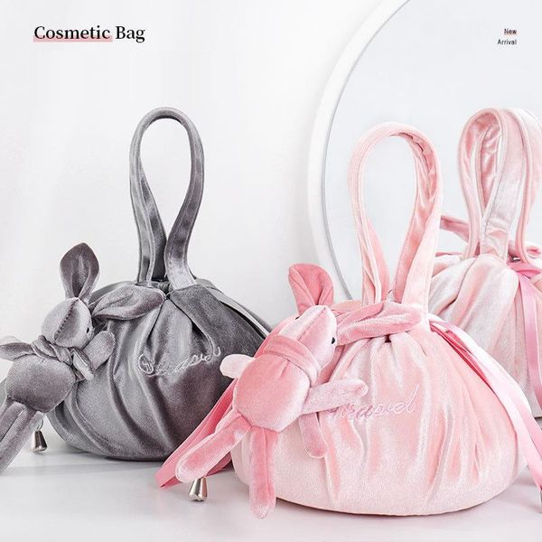 portable soft velvet cosmetic bag hanging organizer ears storage bag travel accessories make up pouches rope wash
portable soft velvet cosmetic bag hanging organizer ears storage bag travel accessories make up pouches rope wash