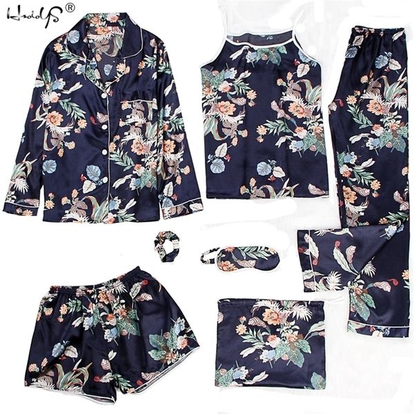 sleepwear 2 & 7 pieces pyjama set 2019 women spring summer silk pajamas sets satin sleep suit sweet cute nightwear homewear y200708, Black;red
sleepwear 2 & 7 pieces pyjama set 2019 women spring summer silk pajamas sets satin sleep suit sweet cute nightwear homewear y200708, Black;red