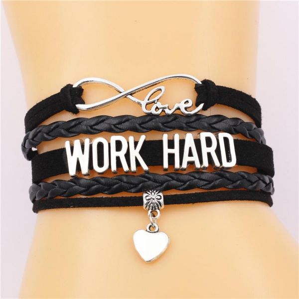 tennis infinity love work hard alphabet bracelet cute heart charm customizable handmade leather bracelets punk jewelry for men, Golden;silver
tennis infinity love work hard alphabet bracelet cute heart charm customizable handmade leather bracelets punk jewelry for men, Golden;silver