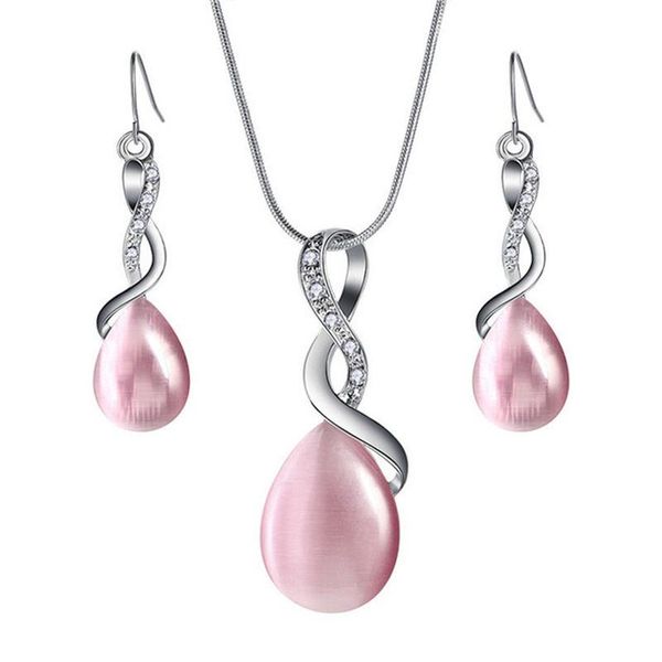vintage elegant women waterdrop stone rhinestone pendant necklace earrings crystal jewelry set ladies wedding jewlery set, Silver
vintage elegant women waterdrop stone rhinestone pendant necklace earrings crystal jewelry set ladies wedding jewlery set, Silver