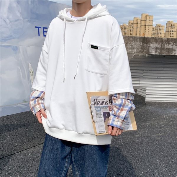 oyiyu fake two-piece hooded sweater men's trendy ins loose korean trendy style hip hop spring harajuku autumn and coat sweatercoat sw, Black
oyiyu fake two-piece hooded sweater men's trendy ins loose korean trendy style hip hop spring harajuku autumn and coat sweatercoat sw, Black