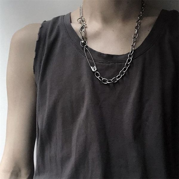 chains titanium steel vintage punk safety pin button pendant choker hip hop silver color harajuku gothic necklace for women men jewelry
chains titanium steel vintage punk safety pin button pendant choker hip hop silver color harajuku gothic necklace for women men jewelry