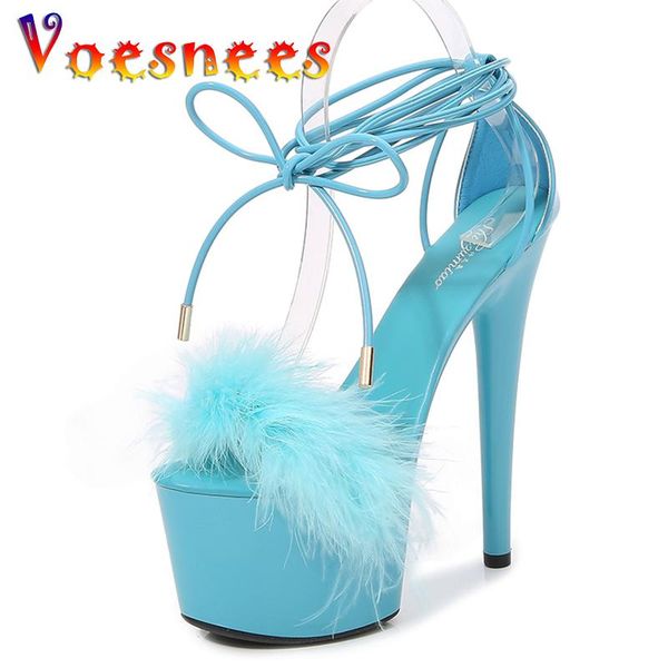 sandals voesnees fur high heel platform ladies shoes 17cm open toe wedding dress summer female gladiator shoe, Black
sandals voesnees fur high heel platform ladies shoes 17cm open toe wedding dress summer female gladiator shoe, Black