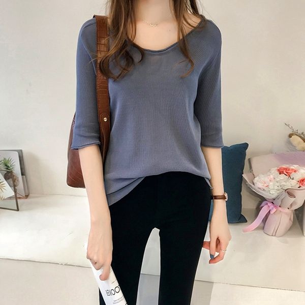 boygu summer big size fat opcoatmm short sleeve looks women's ice silk bottomed shirt v-neck sweater 200 sister t-shirt thin at k, White
boygu summer big size fat opcoatmm short sleeve looks women's ice silk bottomed shirt v-neck sweater 200 sister t-shirt thin at k, White