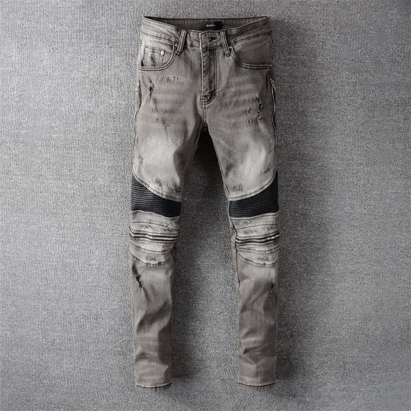 20ss men digner jean ditred ripped biker slim fit motorcycle denim for men fahion jean s pour homm #640, Blue
20ss men digner jean ditred ripped biker slim fit motorcycle denim for men fahion jean s pour homm #640, Blue