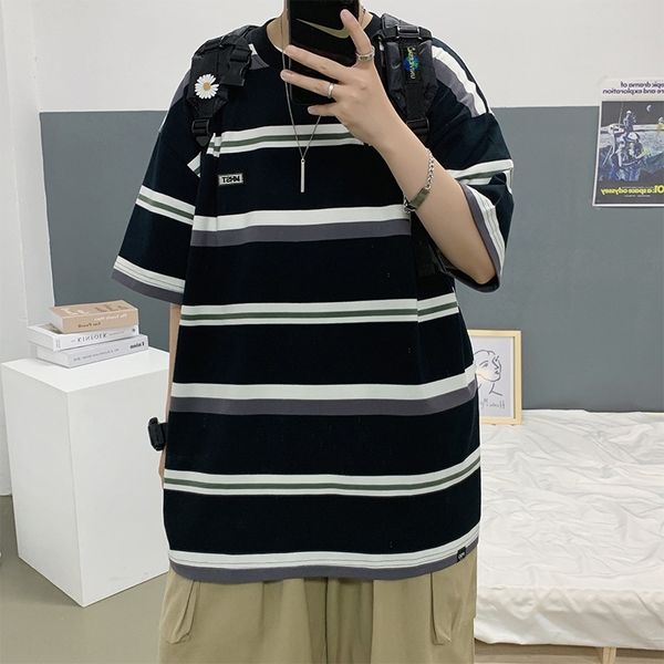 yvln2 summer in triped crew neck 5 for korean and loose boys lovers half t-shirt sleeve t-shirt ogsbg, Blue
yvln2 summer in triped crew neck 5 for korean and loose boys lovers half t-shirt sleeve t-shirt ogsbg, Blue