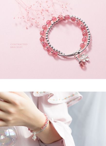 s925 silver flower round bead female double bracelet braceletstrawberry braceletlayer strawberry crystal sweet pink crystal bracelet hand je, Golden;silver
s925 silver flower round bead female double bracelet braceletstrawberry braceletlayer strawberry crystal sweet pink crystal bracelet hand je, Golden;silver