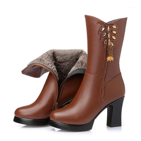 boots 2021 winter warm comfort inside plush wool snow high heeled non-slip genuine leather fashion women1, Black
boots 2021 winter warm comfort inside plush wool snow high heeled non-slip genuine leather fashion women1, Black