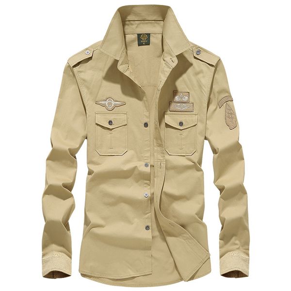 2021 the new solid man with embroidery 6xl spring fall cotton air force male long breathable casual shirt 5826, White;black
2021 the new solid man with embroidery 6xl spring fall cotton air force male long breathable casual shirt 5826, White;black