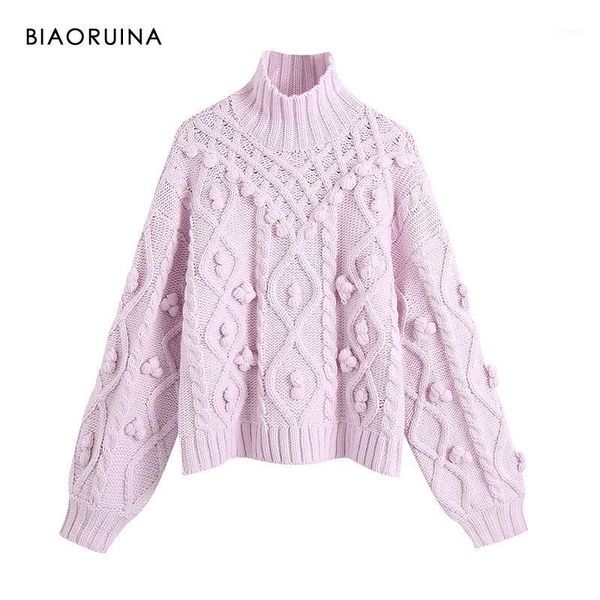 women's sweaters biaoruina women's lavender ball decoration winding knitted turtleneck sweater female loose autumn winter thick wa, White;black
women's sweaters biaoruina women's lavender ball decoration winding knitted turtleneck sweater female loose autumn winter thick wa, White;black