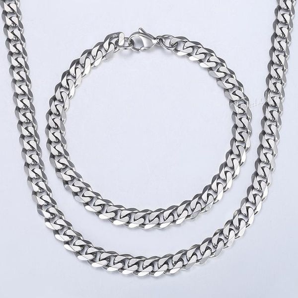 jewelry sets for men silver color stainless steel necklace bracelet set curb cuban chain jewelry gifts 7mm hks112
jewelry sets for men silver color stainless steel necklace bracelet set curb cuban chain jewelry gifts 7mm hks112