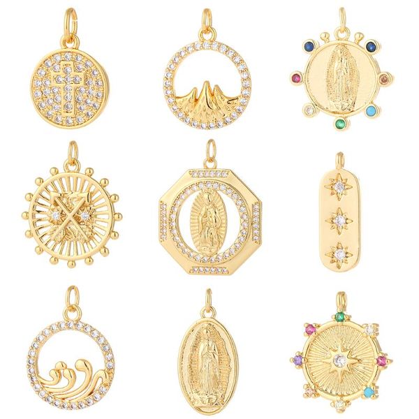 charms cross for jewelry making gold jesus our lady design charm diy earring bracelet necklace copper zircon accessories, Bronze;silver
charms cross for jewelry making gold jesus our lady design charm diy earring bracelet necklace copper zircon accessories, Bronze;silver