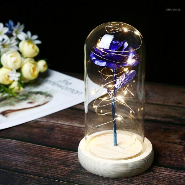 decorative flowers & wreaths the valentine's day gift gold foil artificial rose flower and led light string in glass dome on wooden bas
decorative flowers & wreaths the valentine's day gift gold foil artificial rose flower and led light string in glass dome on wooden bas