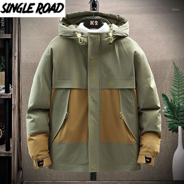 singleroad mens winter jacket men 2020 patchwork coat hooded parka windproof streetwear casual green parkas jackets for men1, Black
singleroad mens winter jacket men 2020 patchwork coat hooded parka windproof streetwear casual green parkas jackets for men1, Black