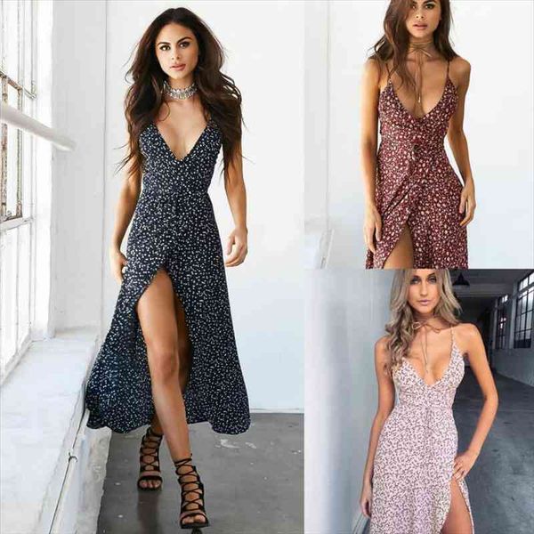 casual bohemian women dress summer boho dresses maxi robe floral spaghetti strap dot printed backless beach long dress, Black;gray
casual bohemian women dress summer boho dresses maxi robe floral spaghetti strap dot printed backless beach long dress, Black;gray
