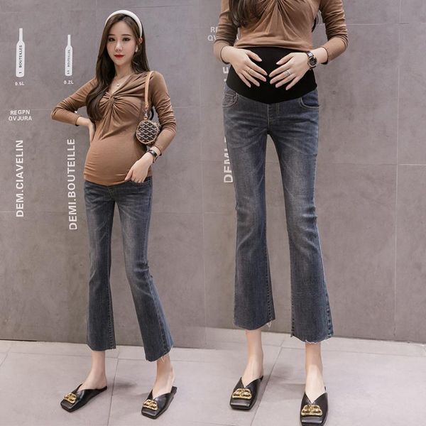 17992# maternity pants spring autumn maternity jeans belly support pants elastic waist trousers, White
17992# maternity pants spring autumn maternity jeans belly support pants elastic waist trousers, White