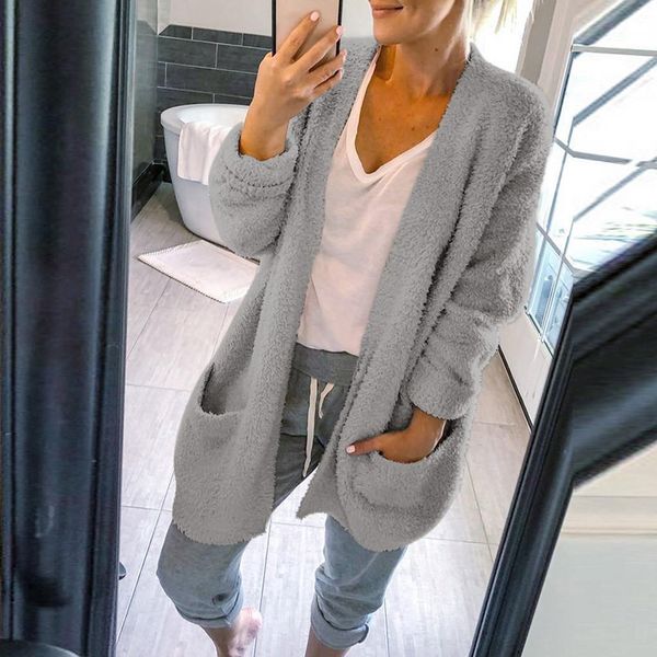 warm wool cardigan long coat for women casual sweater solid winter warm wool pockets cardigan coat outwear 2019#823g20, White;black 
warm wool cardigan long coat for women casual sweater solid winter warm wool pockets cardigan coat outwear 2019#823g20, White;black
