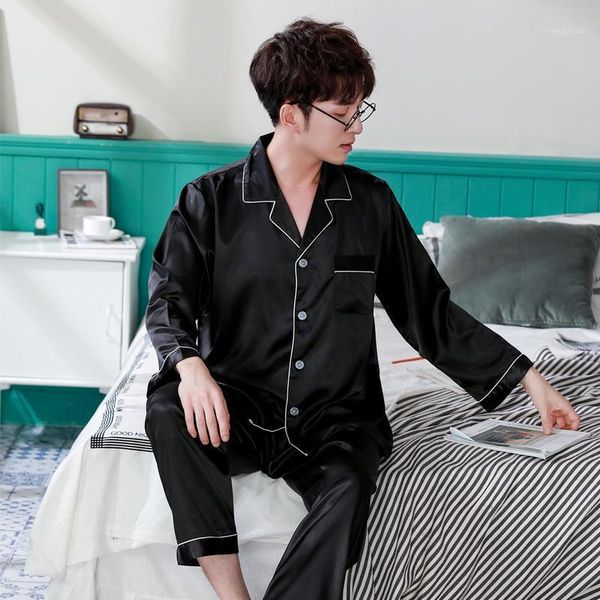 women comfortable pyjamas plus size 3xl long sleeve casual homewear spring solid pajama sets silk satin sleepwear set1, Black;brown
women comfortable pyjamas plus size 3xl long sleeve casual homewear spring solid pajama sets silk satin sleepwear set1, Black;brown