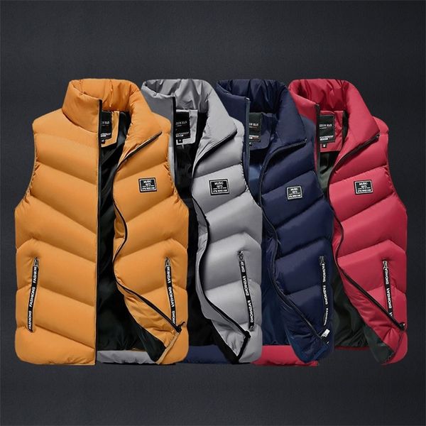 new men vest jackets warm thick autumn winter casual hooded coat sleeveless male solid zipper hoodies down waistcoat outdoor lj201222, Black;white
new men vest jackets warm thick autumn winter casual hooded coat sleeveless male solid zipper hoodies down waistcoat outdoor lj201222, Black;white