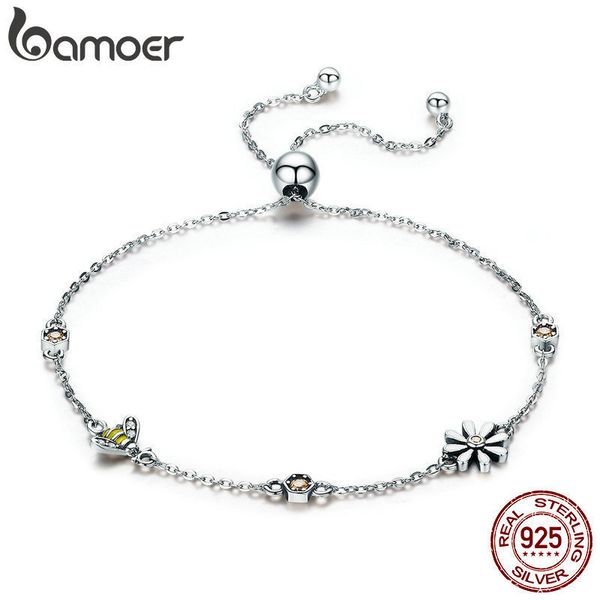 bamoer spring collection 100% 925 sterling silver dancing bee in daisy garden women chain bracelet fashion jewelry gift scb061 y19051101, Golden;silver
bamoer spring collection 100% 925 sterling silver dancing bee in daisy garden women chain bracelet fashion jewelry gift scb061 y19051101, Golden;silver