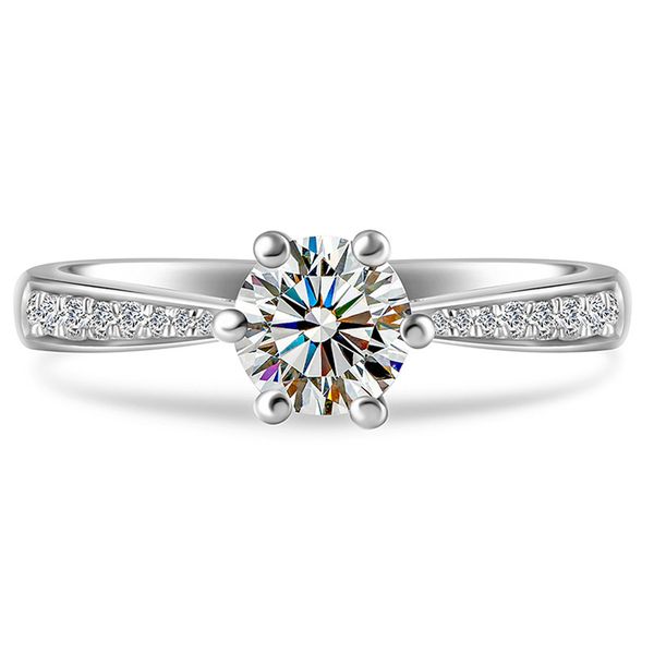 in stock wedding ring classic design real platinum plated 6 prongs 0.5ct simulated diamond promise rings for women ing, White
in stock wedding ring classic design real platinum plated 6 prongs 0.5ct simulated diamond promise rings for women ing, White