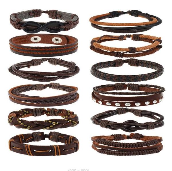vintage woven cowhide bracelet diy12 style 12 piece suit men's leather chain arm ornament infinite embroidery rivet, Golden;silver
vintage woven cowhide bracelet diy12 style 12 piece suit men's leather chain arm ornament infinite embroidery rivet, Golden;silver