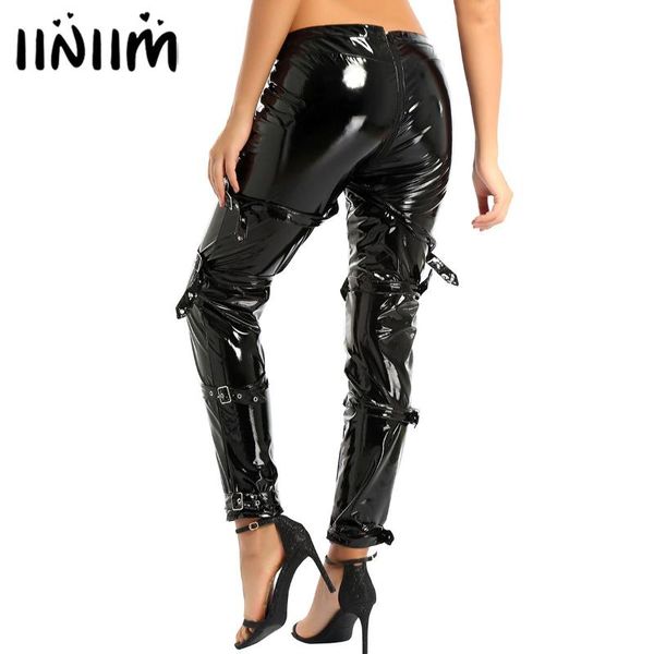 womens wetlook costumes fashion leather zippered crotch buckles pants skinny legging trousers moto clubwear streetwear, Black;white
womens wetlook costumes fashion leather zippered crotch buckles pants skinny legging trousers moto clubwear streetwear, Black;white