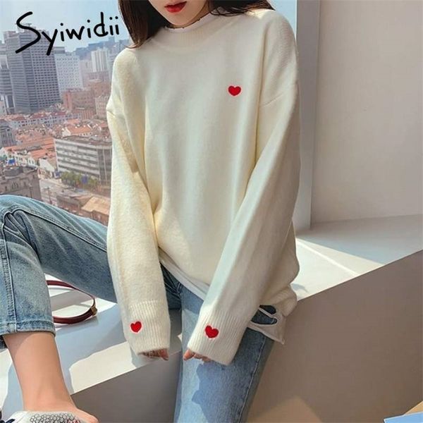 syiwidii sweater women pullover korean batwing sleeve embroidery casual winter clothes knit sweater fashion harajuku 201222, White;black
syiwidii sweater women pullover korean batwing sleeve embroidery casual winter clothes knit sweater fashion harajuku 201222, White;black