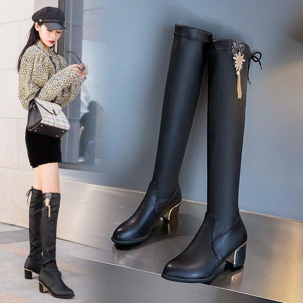 boots over the knee women pumps pointed toe lace up knight solid color high heel long zapatillas mujer 2021, Black
boots over the knee women pumps pointed toe lace up knight solid color high heel long zapatillas mujer 2021, Black